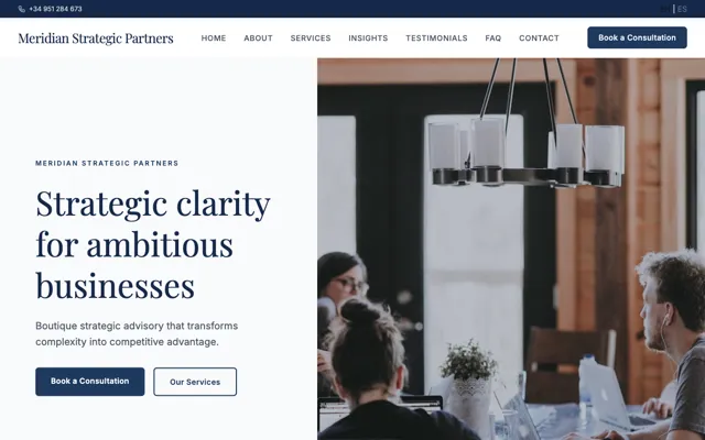 Screenshot of Meridian Strategic Partners
